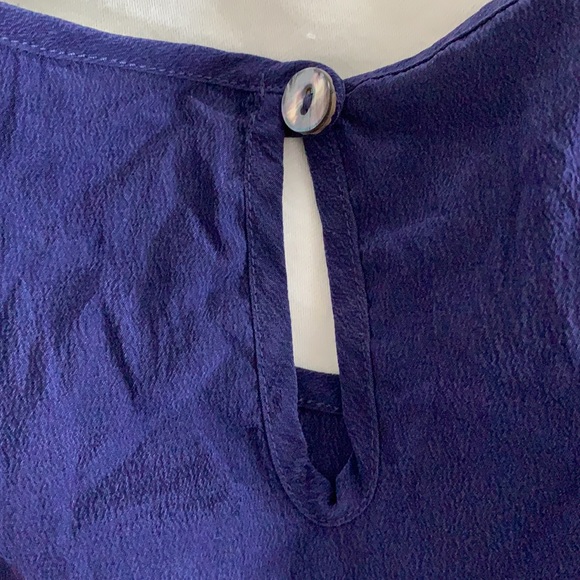 Navy Silk Top - Picture 5 of 5